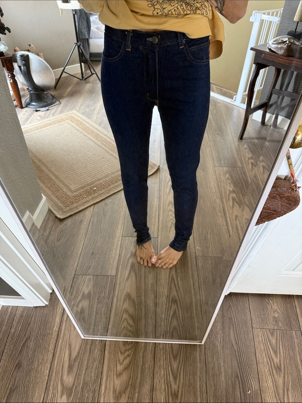 Vintage 51 States Made in England Stretch Jeans High Rise Tapered Dark Wash 29 - Picture 4 of 16